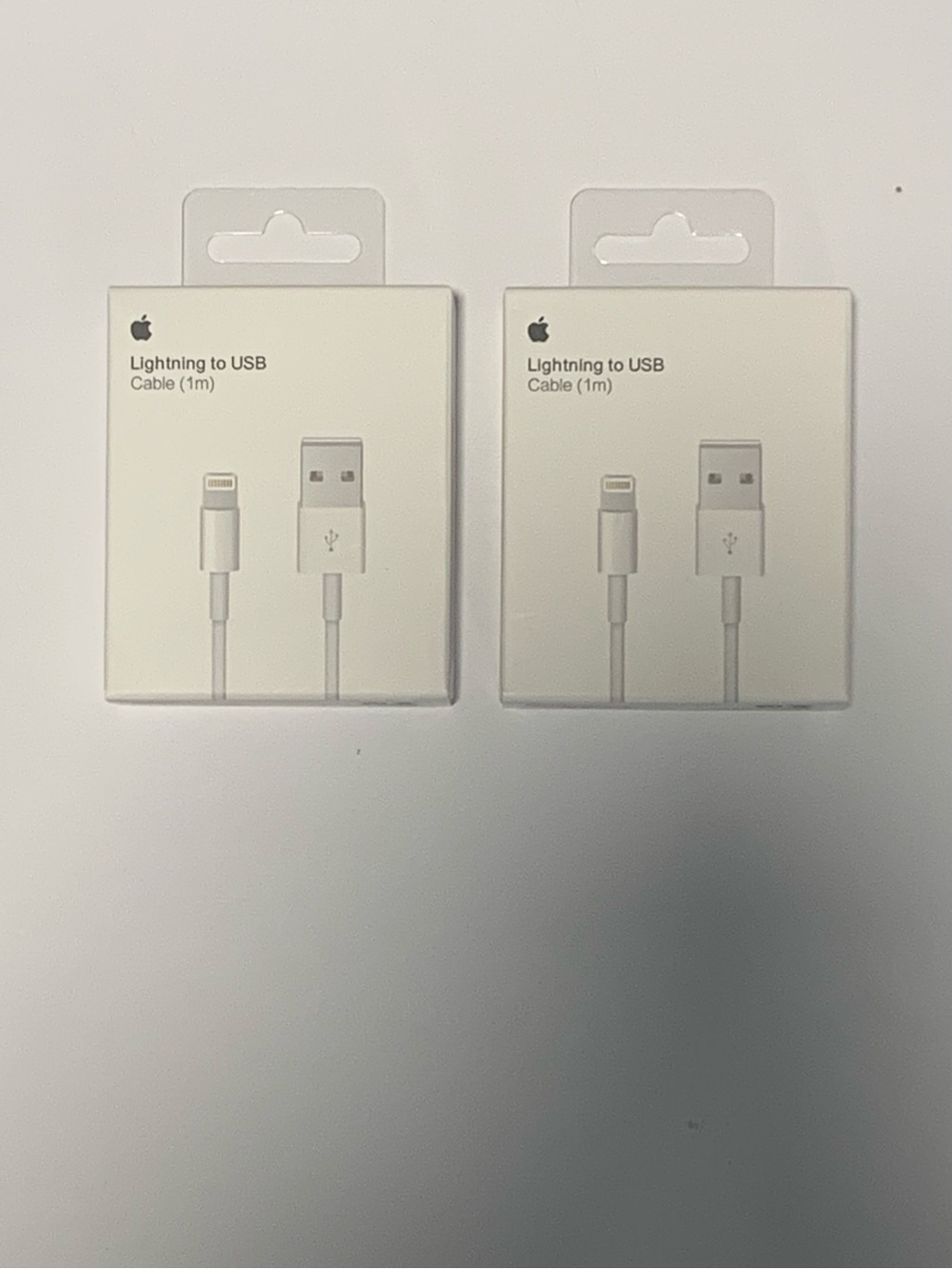 2 PACK Apple Lightning to USB Cable (1m) - White